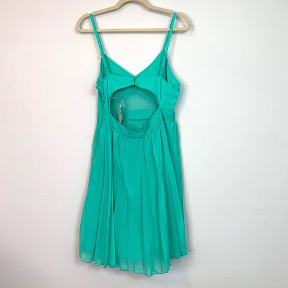 NWT ASOS Mint Green Sleeveless Cami Pleated Midi Dress Sz 8 - Picture 6 of 14